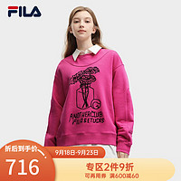 FILA X Études斐乐女子针织套头衫休闲简约宽松卫衣 鲜粉红-PK 160/80A/S