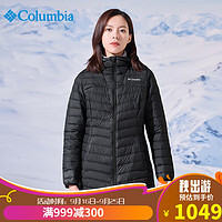 Columbia哥伦比亚羽绒服女秋冬防风保暖中长款外套650蓬WR7932 010 M 