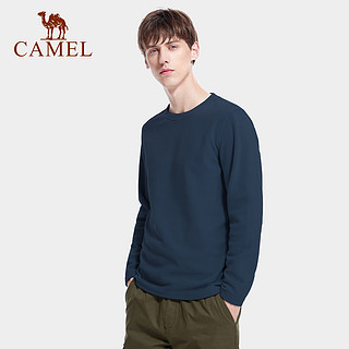 骆驼（CAMEL）CAMEL户外抓绒衣季男女套头卫衣纯色摇粒绒薄衫潮 玫瑰灰粉,女,A1W1VV110 S