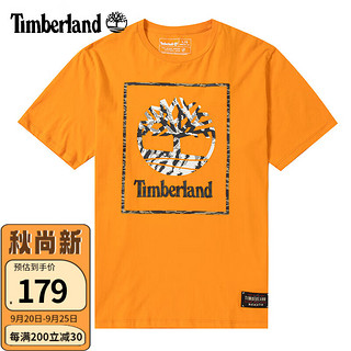 Timberland添柏岚T恤男士夏季户外运动半袖轻薄透气宽松圆领休闲短袖男 A27GPU37橙色 S/170