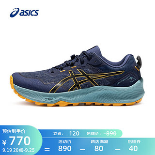 ASICS 亚瑟士 跑步鞋男鞋越野抓地运动鞋舒适透气耐磨跑鞋 GEL-Trabuco 11 蓝色/黑色 39