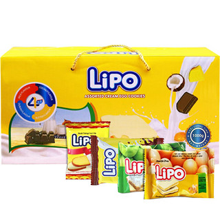 PLUS会员：Lipo 面包干礼盒1000g/盒 零食大礼包 中秋礼品 进口饼干