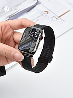 KEZTNG 适用苹果手表表带applewatch9表带iwatch8/7/6手表带SE新款小蛮腰5/4金属卡扣腕带49/45mm男女商务米兰替换带