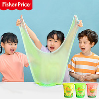 Fisher-Price 起泡胶套装 史莱姆水晶泥橡皮泥彩泥儿童DIY解压玩具3瓶装粉+黄+绿8552生日礼物礼品
