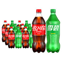 可口可乐 雪碧888ml*3瓶即饮碳酸饮料清爽经典瓶装HD大可乐