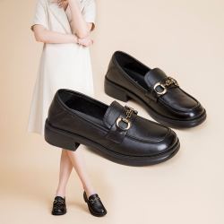 aaa 新款经典一脚蹬轻便通勤女鞋皮鞋工作鞋女单鞋乐福鞋