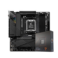 GIGABYTE 技嘉 AMD 锐龙 R7 7700X CPU +技嘉 B650M 魔鹰/电竞雕 WIFI 板U套装