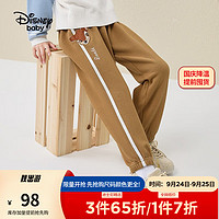 迪士尼（Disney）童装女童针织卡通长裤装儿童春秋休闲运动裤 拿铁咖 150