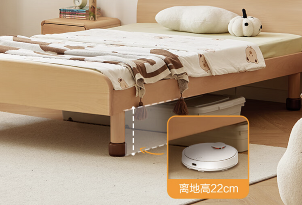 新品发售：京东京造 童话系列 小熊榉木实木床 1.2*2m