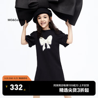 Little MO&CO. 抑菌 little moco童装女童泡泡短袖纯棉连衣裙KBC3DRS023 黑色 120/56