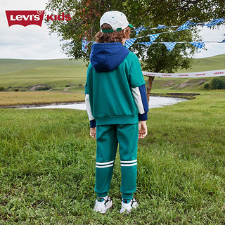 Levi's 李维斯童装男女童冬儿童保暖加绒套装 常青绿 110/52