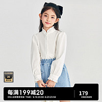 MiniPeace太平鸟童装春秋新女童衬衫F2CAD3A01 白色 120cm