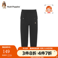 暇步士童装儿童秋装裤子女童秋季女大童简约舒适休闲长裤 钻石黑 105cm