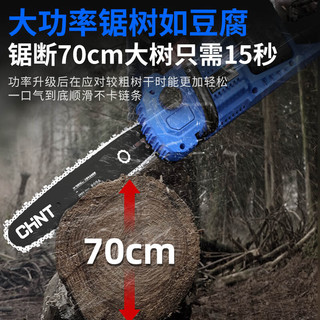 CHNT 正泰 电锯家用小型手持锂电锯充电式锂电池电动链条锯树伐木锯