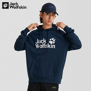 Jack Wolfskin狼爪卫衣男女同款秋冬户外运动上衣防风款套头衫5720093 5720093-1010/宝蓝色/偏小一码 L 180/100A