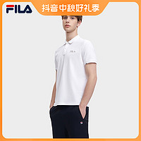 FILA 斐乐 男子短袖POLO衫2023夏季时尚简约T恤翻领上衣F11M328117F