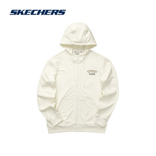 SKECHERS 斯凯奇 男女同款针织连帽拉链卫衣经典外套L323U084 0074 S