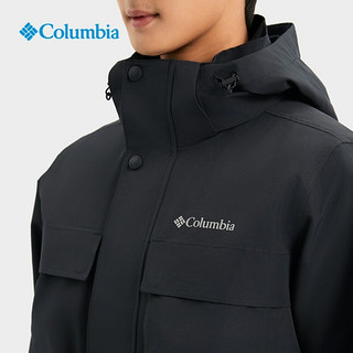 Columbia哥伦比亚户外男子穿行系列防水冲锋衣WE3429 010石墨黑 XL(185/104A)