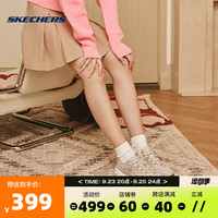 SKECHERS 斯凯奇 女鞋熊猫鞋厚底增高百搭复古老爹鞋 自然色/NAT 35