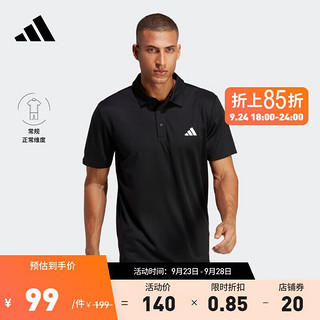 adidas 阿迪达斯 官方男装夏速干网球运动短袖POLO衫HR8730 黑色 A/L