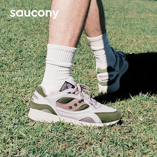 Saucony索康尼SHADOW 6000豆沙鞋休闲鞋男女同款运动鞋 灰绿1 35.5 (215mm)