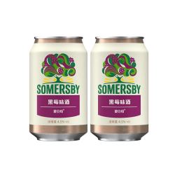 SOMERSBY 夏日纷 果味酒330ml*2罐装(2罐黑莓/2罐苹果/2罐接骨木随机发货)