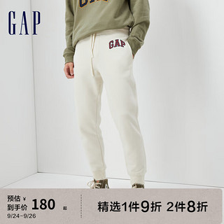 Gap 盖璞 男女同款碳素软磨卫裤抓绒运动裤618882 春季新款裤子 M 灰白色