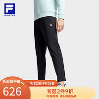 斐乐（FILA） 男子针织长裤基础简约直口运动长裤 深黑-BK 190/102B/XXXXL