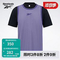 Reebok锐步季男女同款透气运动休闲短袖T恤 23RCS423UGP0 A/L