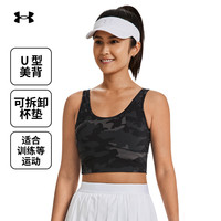 安德玛 UNDERARMOUR）秋冬Meridian女子修身印花短身训练运动背心1380983 黑色021 L