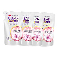 CLEAR 清扬 去屑洗发露 樱花沁爽型 补充装200g*4