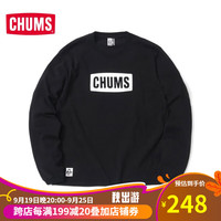 CHUMS洽洽鸟 日系潮牌户外休闲运动卫衣男女款棉质简约上衣CH01-2302 2302黑色K071 M