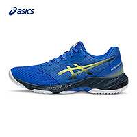 亚瑟士ASICS男鞋排球鞋透气舒适轻量运动鞋 NETBURNER BALLISTIC FF 3 蓝色/黄色 40.5