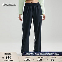 Calvin Klein运动女士撞色包边速干防水宽松跑步运动裤4WF3P630 001-太空黑 XS