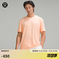露露乐蒙lululemon丨Silk-Blend 男士丝质混纺宽松款T恤LM3EXZS 橙黄色 XS