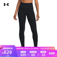 安德玛(UNDERARMOUR)Meridian女子训练运动紧身柔感裤1382522 黑色001 S