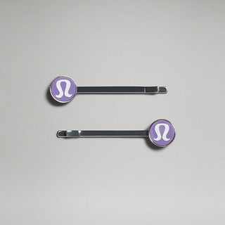 lululemon丨Logo Bobby 女士徽标款发夹 *2 只装 LW9EO7S 深紫色 O/S