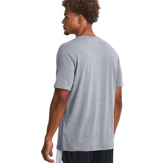 安德玛 UNDERARMOUR）库里Curry男子篮球运动印花短袖T恤1379859 灰色035 L