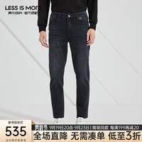 利郎轻时尚男装秋季牛仔裤男弹力修身九分裤Q3QNZ203 黑 70