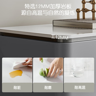 芝华仕（CHEERS）岩板现代简约客厅家用储物收纳柜子 PT092 电视柜深灰色A