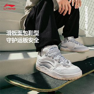 LI-NING 李宁 CF溯誉丨板鞋男鞋运动鞋AGCT329 米白色/恒星蓝-4 42