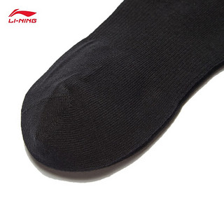 李宁（LI-NING）中国李宁中长袜23滑板系列袜子(特殊产品不予退换货)AWLT117 黑色-1 L