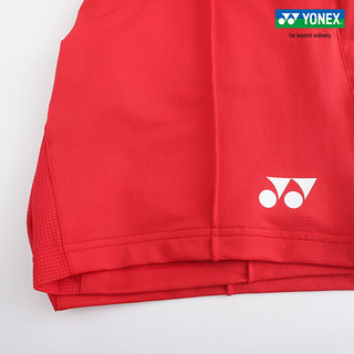 YONEX/尤尼克斯 15140CR 国家羽毛球队球服 男款运动短裤yy 宝石红 L