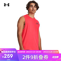 安德玛（UNDERARMOUR）RUSH Energy男子训练运动背心1366139 红色628 S