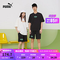 彪马（PUMA） 男女同款休闲圆领短袖T恤 DANCE CREW 627169 黑色-01 L(180/100A)