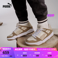PUMA 彪马 男女同款休闲板鞋 SLIPSTREAM HERITAGE 392108 雪白色-巧克力豆-03 35.5