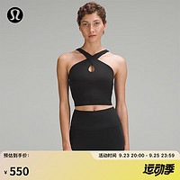 lululemon丨Align™ 女士前交叉锁孔款挂脖运动背心 LW1EH5S 黑色 2