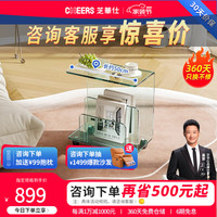 现代简约小推车置物架轻奢玻璃床头收纳架客厅储物架边几CC225 轻奢透明-双层 15天发货