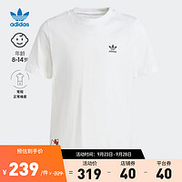 adidas阿迪达斯三叶草女大童可爱卡通印花运动短袖T恤上衣IM2256 白色 170CM