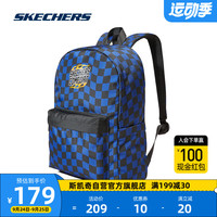 SKECHERS 斯凯奇 多功能双肩包大容量背包棋盘格书包男女L323U105 03CU